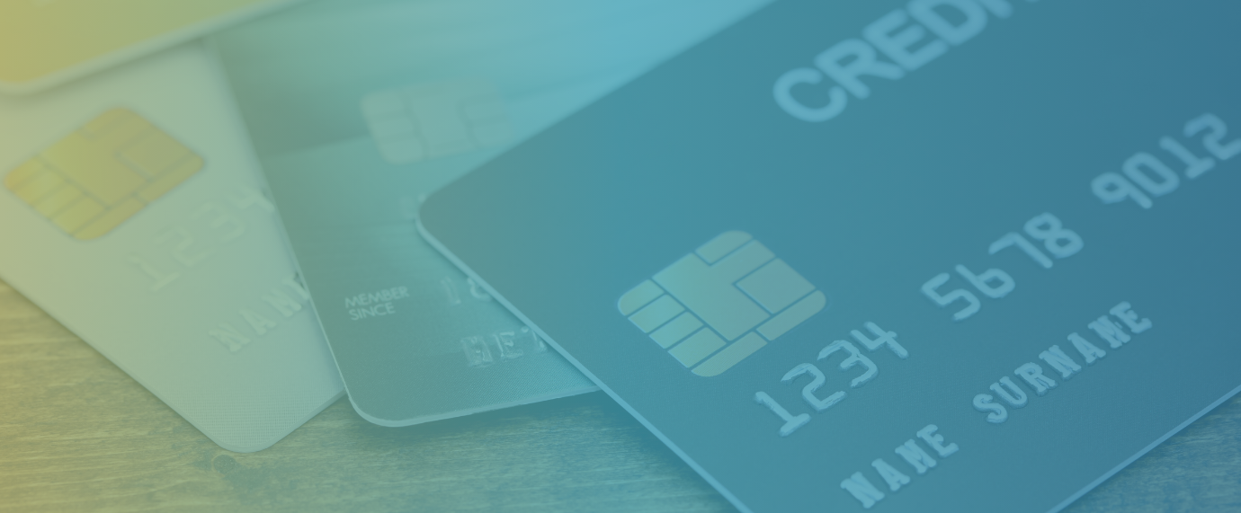 Gradient image of various credit cards